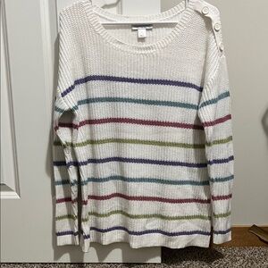 Christopher & Banks Multicolor Striped Sweater